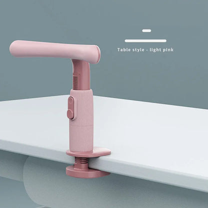 Children's ABS desk-mounted sitting posture corrector in blue, pink, or white for study desks.