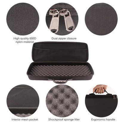 Black EVA fishing tackle bag for river fishing accessories
