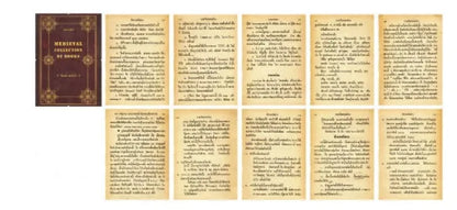 Rectangular distressed paper simulation book prop for vintage photography displays, 130mm by 184mm.