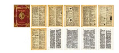 Rectangular distressed paper simulation book prop for vintage photography displays, 130mm by 184mm.