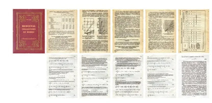 Rectangular distressed paper simulation book prop for vintage photography displays, 130mm by 184mm.