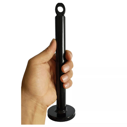 Black metal barbell rack tray for organizing gym equipment, available in three sizes.