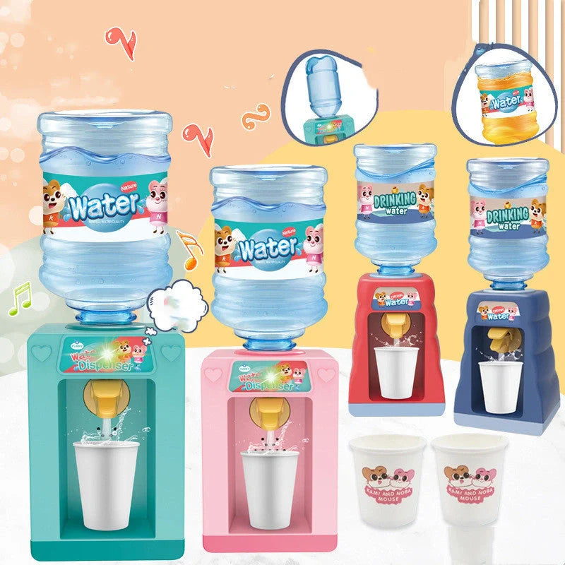 Children's simulated play house beverage machine water dispenser toy with sound effects