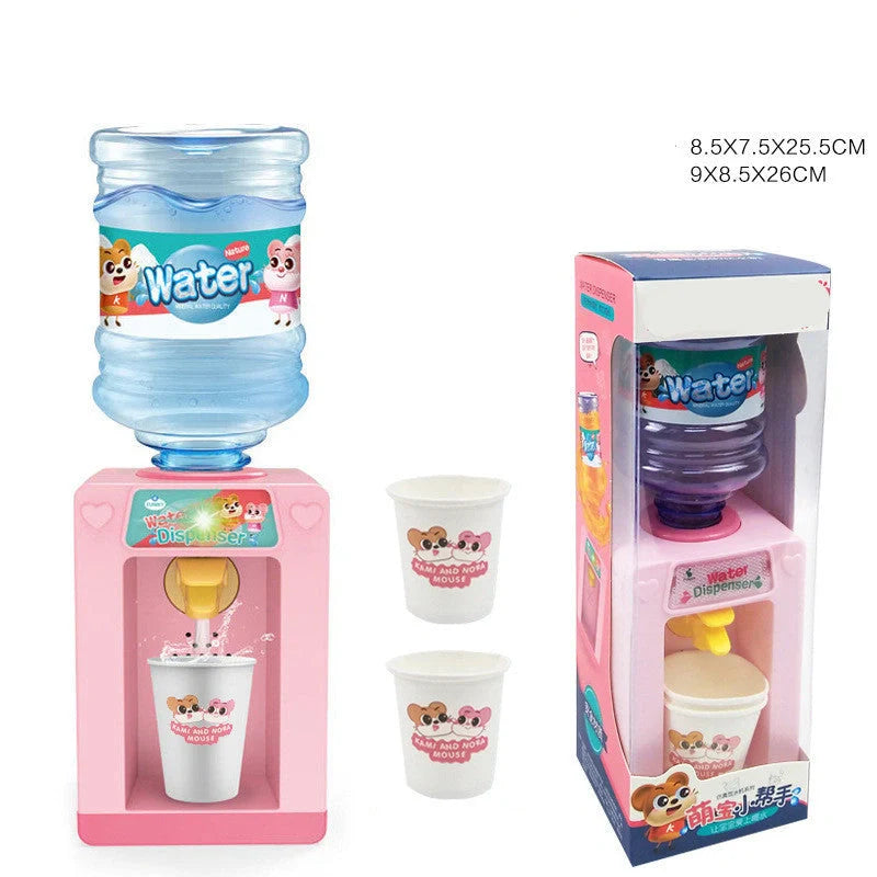 Children's simulated play house beverage machine water dispenser toy with sound effects