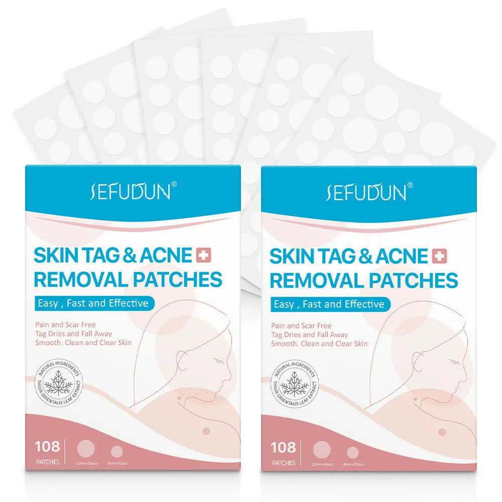 108 white vitamin A skin tag remover patches for wart and acne care at home