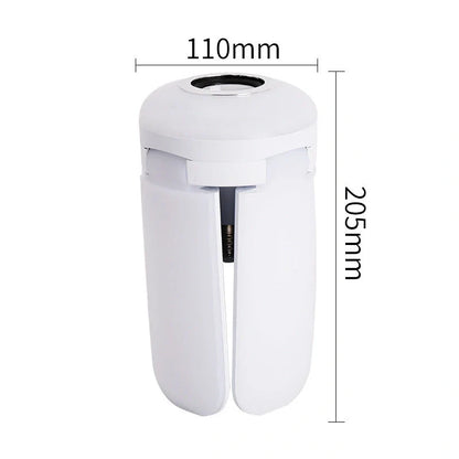 LED Four-leaf Bluetooth Music Lamp in white with foldable design and remote control