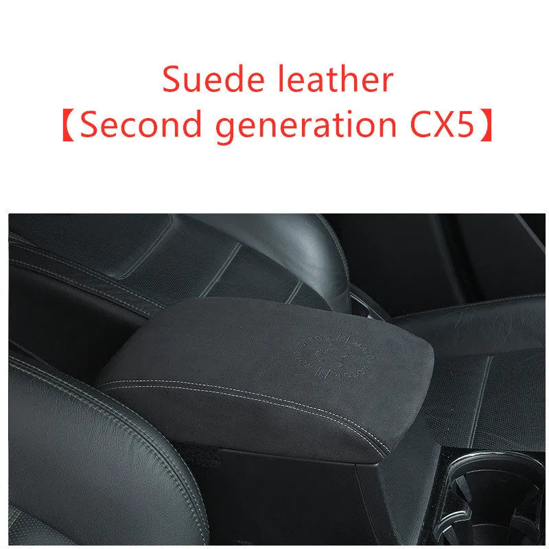 Armrest case cover for Mazda CX-4 CX-5 Oncela in carbon fibre, leather or flannelette, about 500g