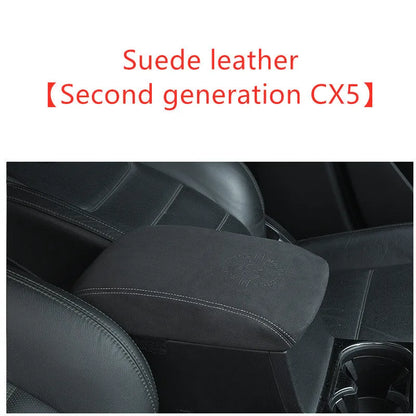 Armrest case cover for Mazda CX-4 CX-5 Oncela in carbon fibre, leather or flannelette, about 500g