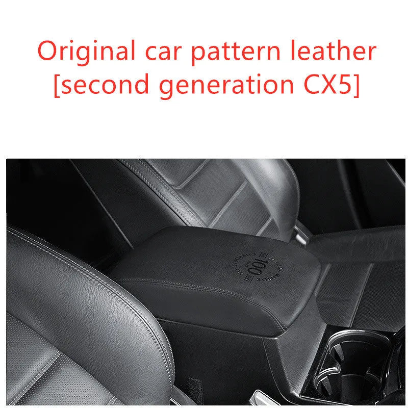 Armrest case cover for Mazda CX-4 CX-5 Oncela in carbon fibre, leather or flannelette, about 500g