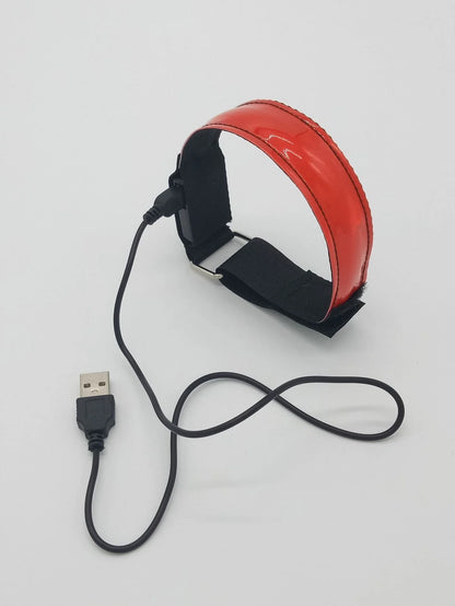 Luminous Night Running Armband with USB Charging, Reflective Material, and Secure Fit for Increased Visibility and Safety During Nighttime Workouts