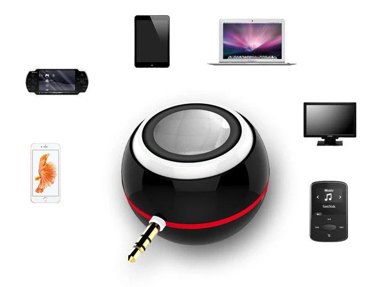 Compact, portable lighting and audio accessory for smartphone with adjustable brightness and built-in speaker