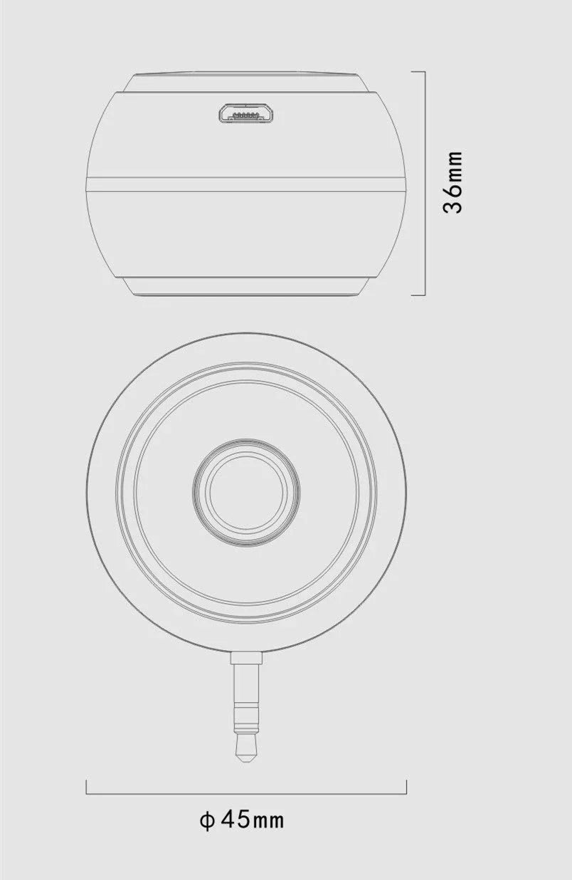 Compact, portable lighting and audio accessory for smartphone with adjustable brightness and built-in speaker