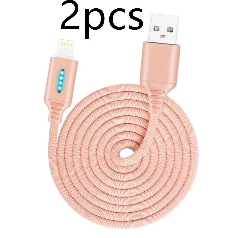 Black woven fabric braided USB fast charging cable with Type-C connector, 1 metre long.