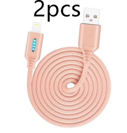 Black woven fabric braided USB fast charging cable with Type-C connector, 1 metre long.