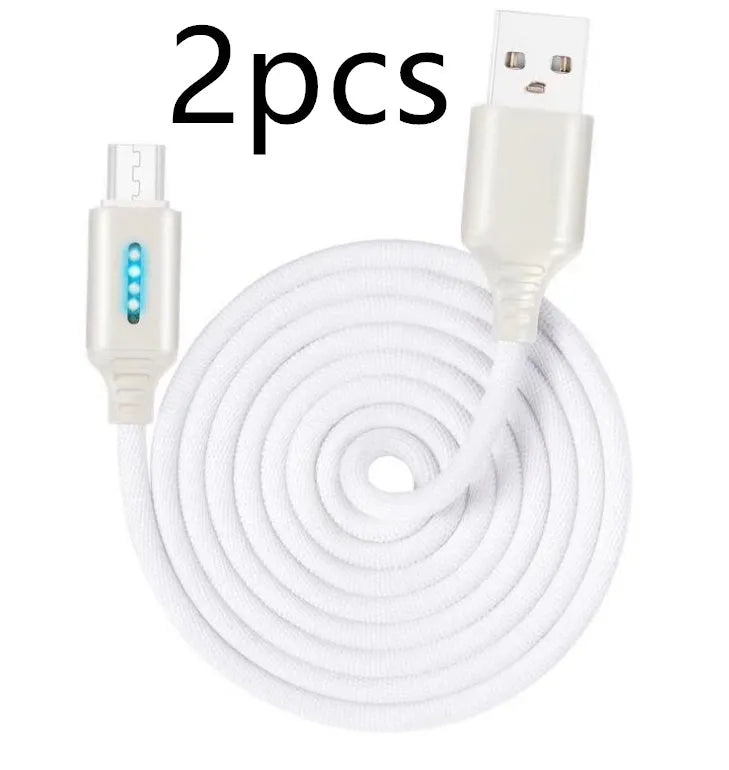 Black woven fabric braided USB fast charging cable with Type-C connector, 1 metre long.