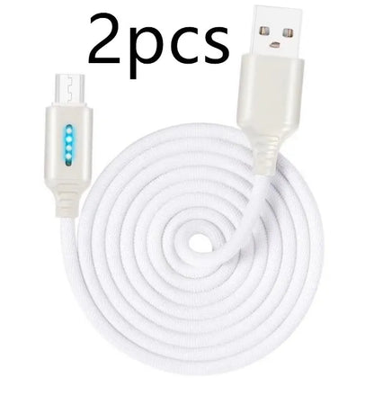Black woven fabric braided USB fast charging cable with Type-C connector, 1 metre long.