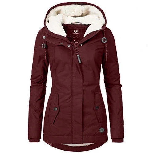 Stylish padded cotton clothing with leather accents in a variety of colors and sizes