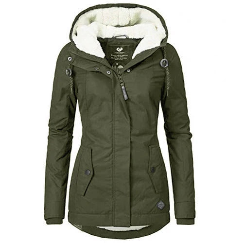 Stylish padded cotton clothing with leather accents in a variety of colors and sizes