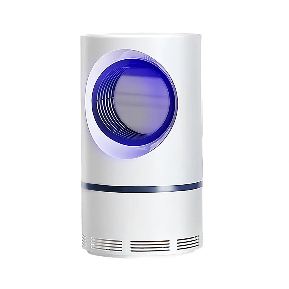 White mosquito killer lamp with violet light technology and USB connection for chemical-free insect control