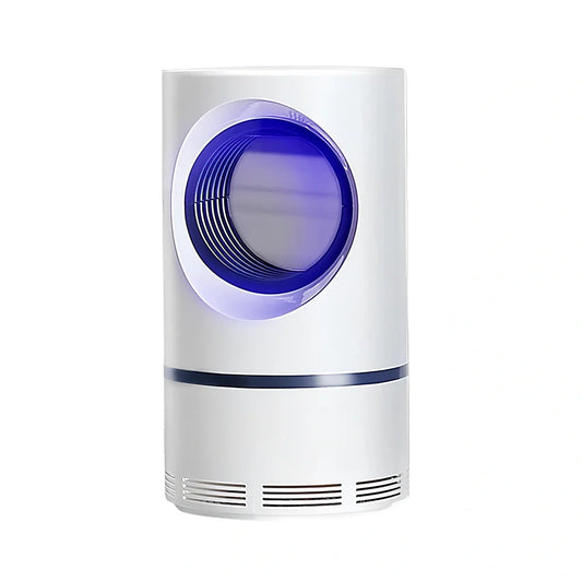 White mosquito killer lamp with violet light technology and USB connection for chemical-free insect control