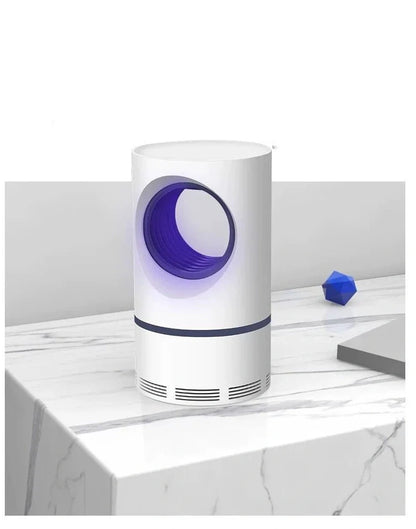 White mosquito killer lamp with violet light technology and USB connection for chemical-free insect control