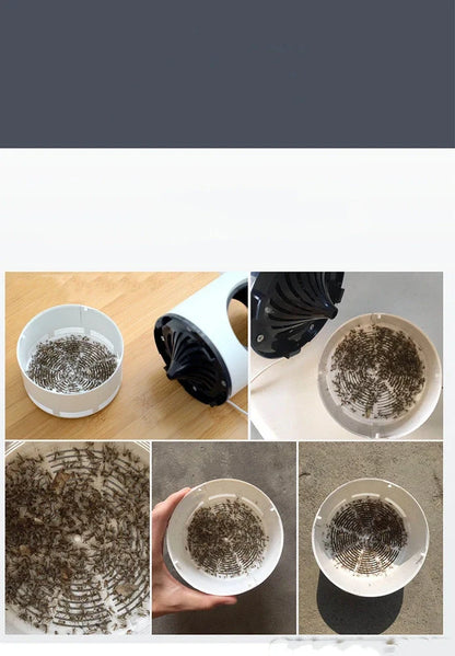 White mosquito killer lamp with violet light technology and USB connection for chemical-free insect control