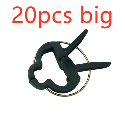 6cm yellow zinc plated garden clips for plant support in outdoor settings