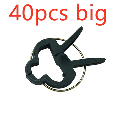 6cm yellow zinc plated garden clips for plant support in outdoor settings