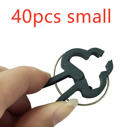 6cm yellow zinc plated garden clips for plant support in outdoor settings