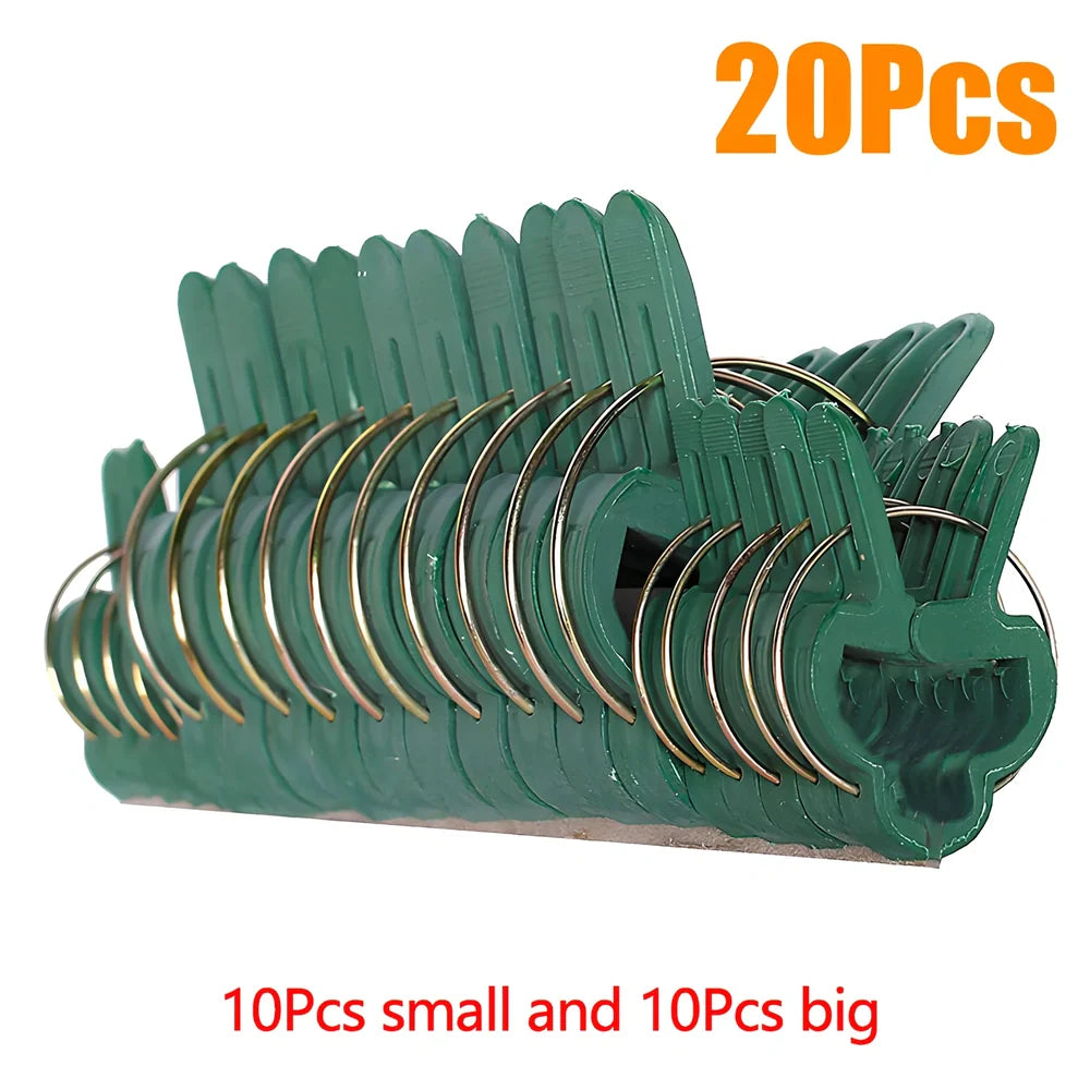 6cm yellow zinc plated garden clips for plant support in outdoor settings