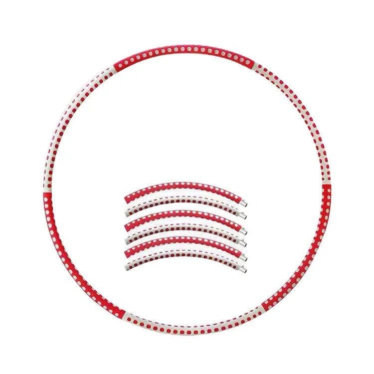 Adjustable stainless steel fitness hoop for weight loss and body toning