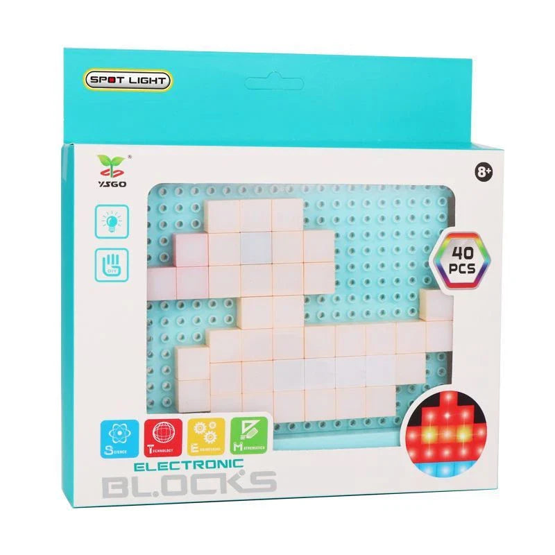 Dazzling DIY LED building blocks with vibrant lights and endless customization possibilities