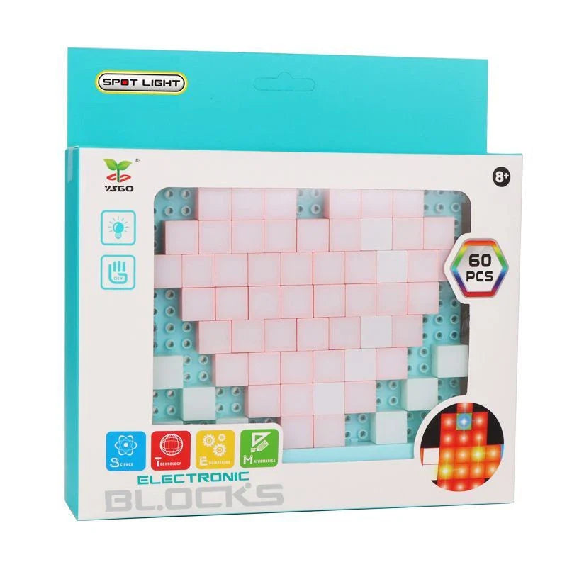 Dazzling DIY LED building blocks with vibrant lights and endless customization possibilities