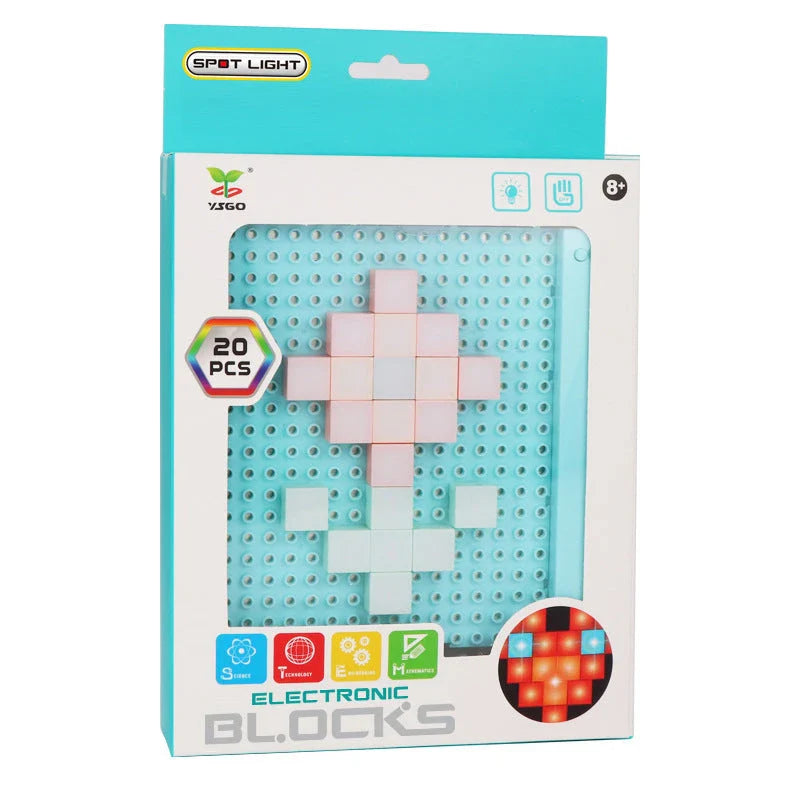 Dazzling DIY LED building blocks with vibrant lights and endless customization possibilities