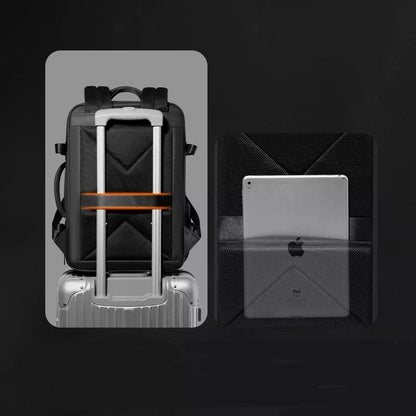 Large Volume Business Travel Luggage Computer Bag in Cool Black