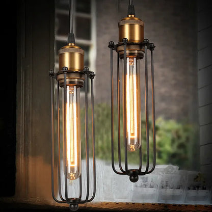 Brown iron chandelier with fishing line design for 10-15㎡ illumination in living rooms
