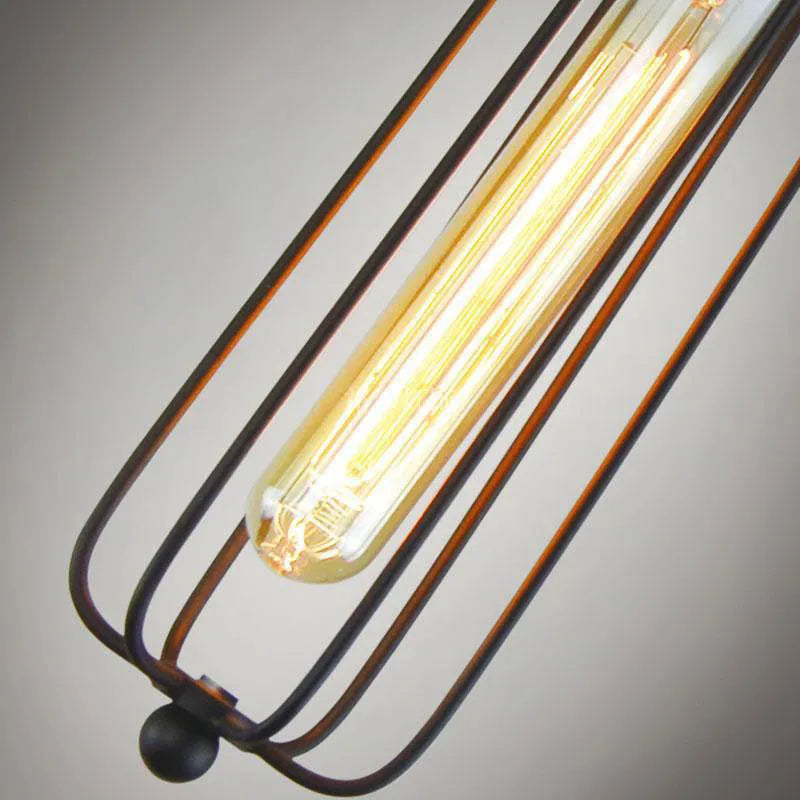 Brown iron chandelier with fishing line design for 10-15㎡ illumination in living rooms
