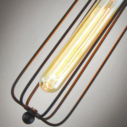 Brown iron chandelier with fishing line design for 10-15㎡ illumination in living rooms