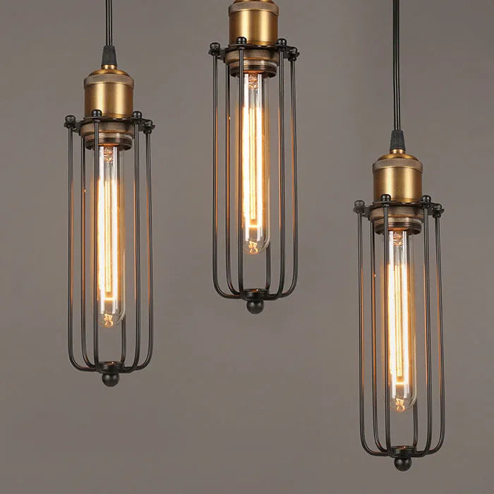 Brown iron chandelier with fishing line design for 10-15㎡ illumination in living rooms