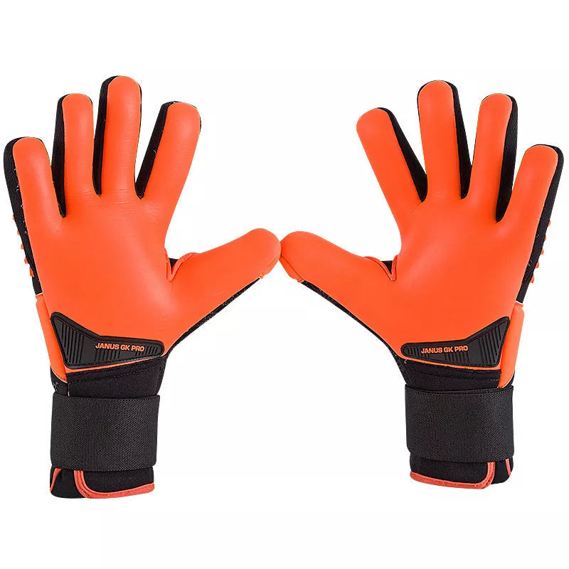 Swordsman Series Goalkeeper Gloves with CONTACT latex palm in orange and black