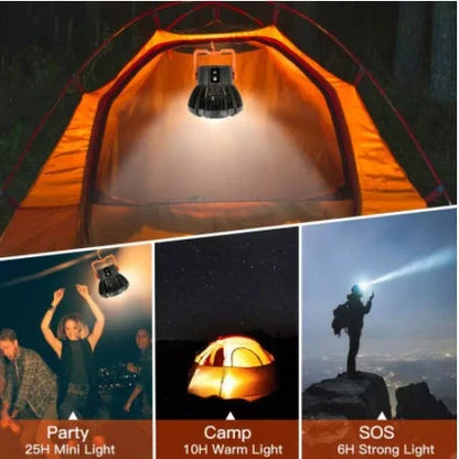 Multifunctional LED ceiling fan and lamp with remote control, suitable for home, garden, outdoor, and camping use