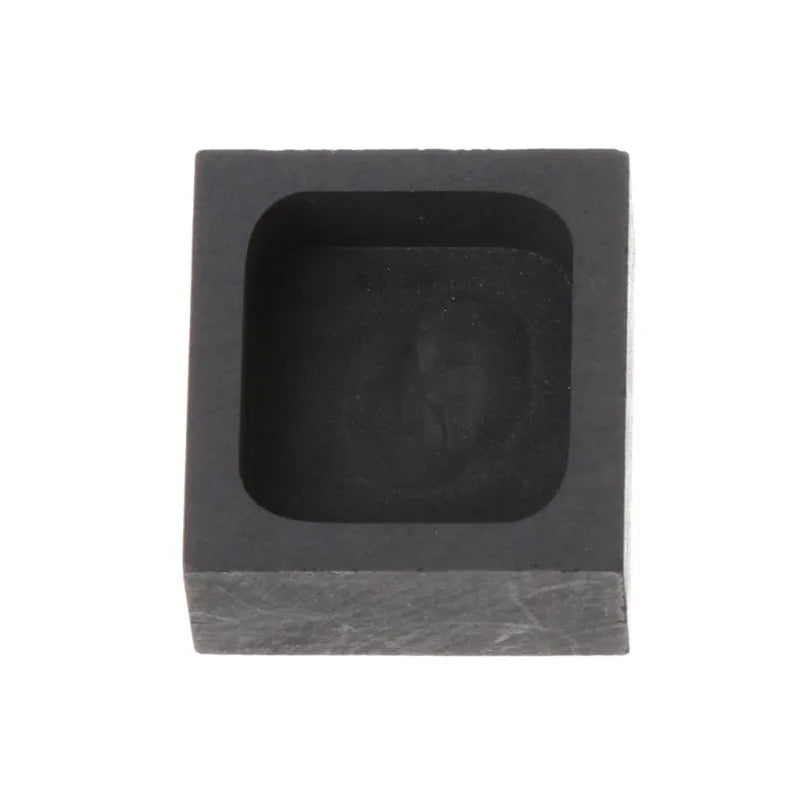 Square graphite crucible for melting gold, silver, and platinum with high-purity construction