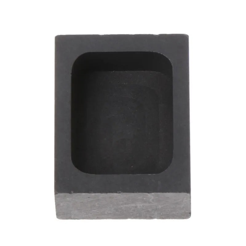 Square graphite crucible for melting gold, silver, and platinum with high-purity construction