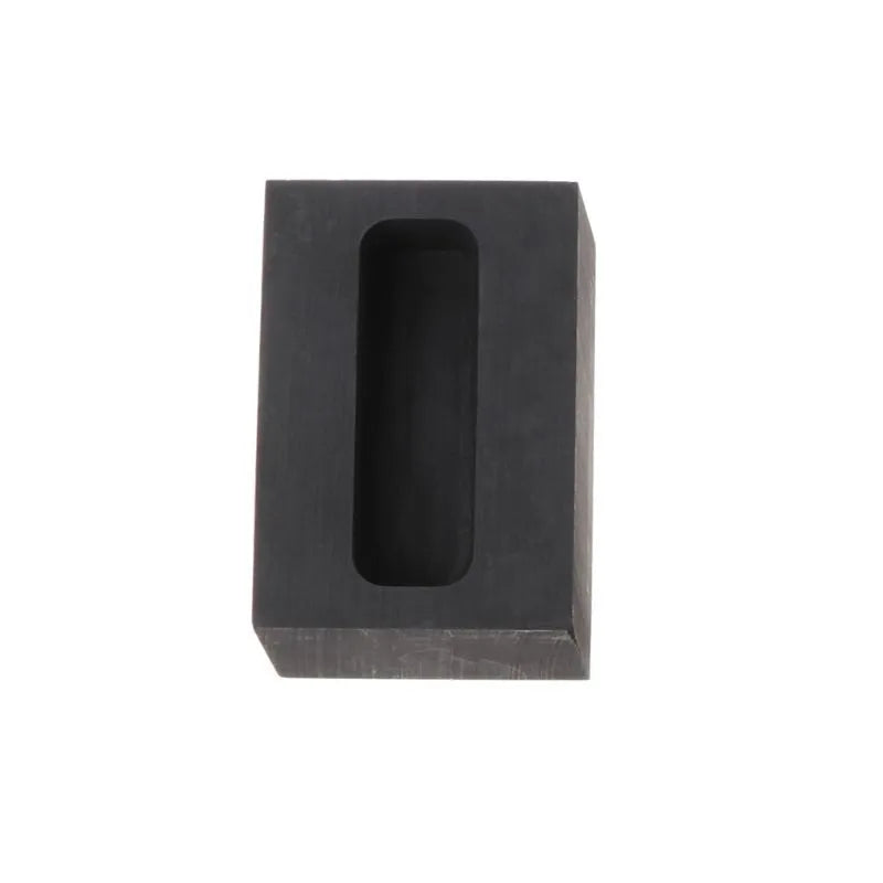 Square graphite crucible for melting gold, silver, and platinum with high-purity construction