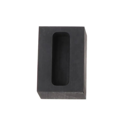 Square graphite crucible for melting gold, silver, and platinum with high-purity construction