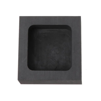 Square graphite crucible for melting gold, silver, and platinum with high-purity construction