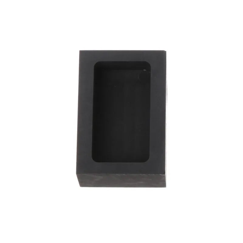 Square graphite crucible for melting gold, silver, and platinum with high-purity construction