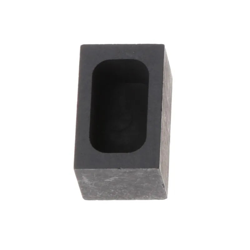 Square graphite crucible for melting gold, silver, and platinum with high-purity construction