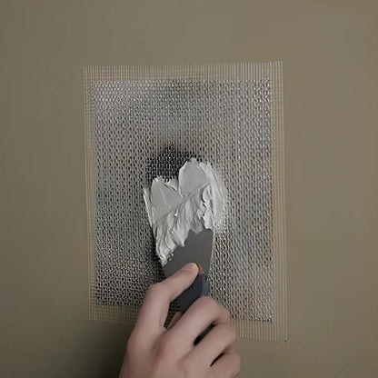 Silver wall mending board repair kit with 10 aluminum and glass fiber mesh panels