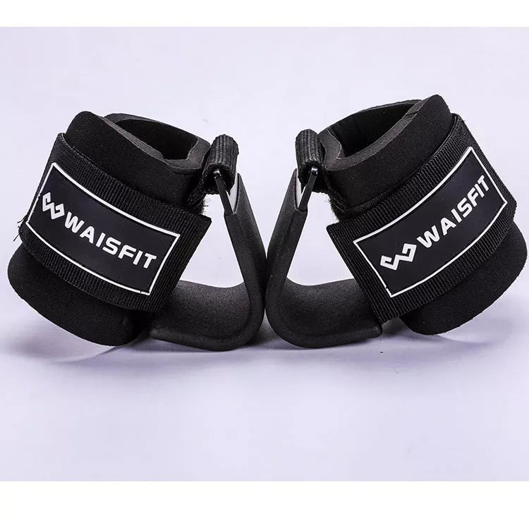 Power-assisted hook belt for fitness workouts in blue, red, yellow, and black